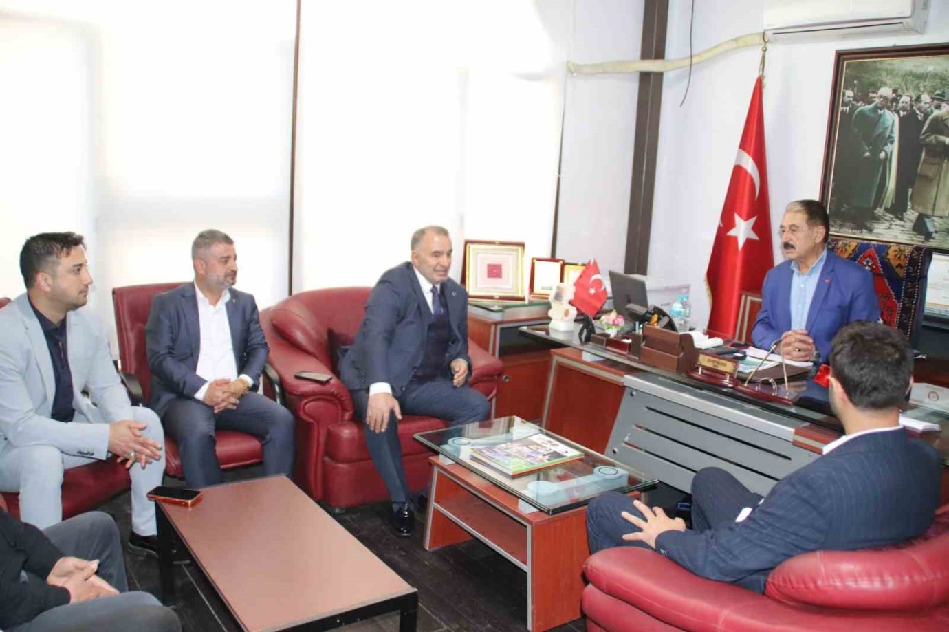 Demiryol-İş Heyeti MESOB Başkanı Keskin'e Tebrik Ziyaretinde Bulundu