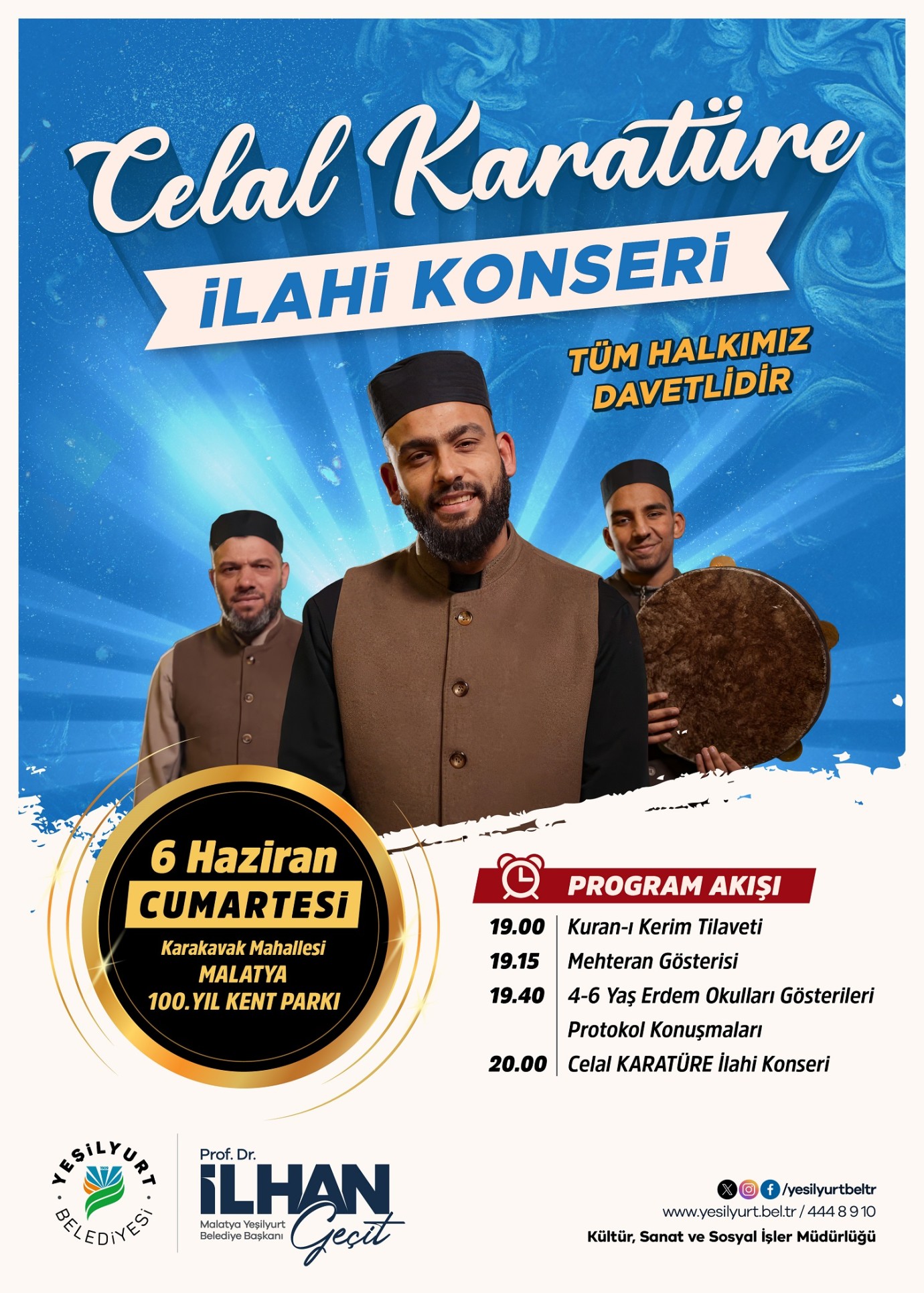 İlahi Sanatçısı Celal Karatüre,Malatya'ya Geliyor