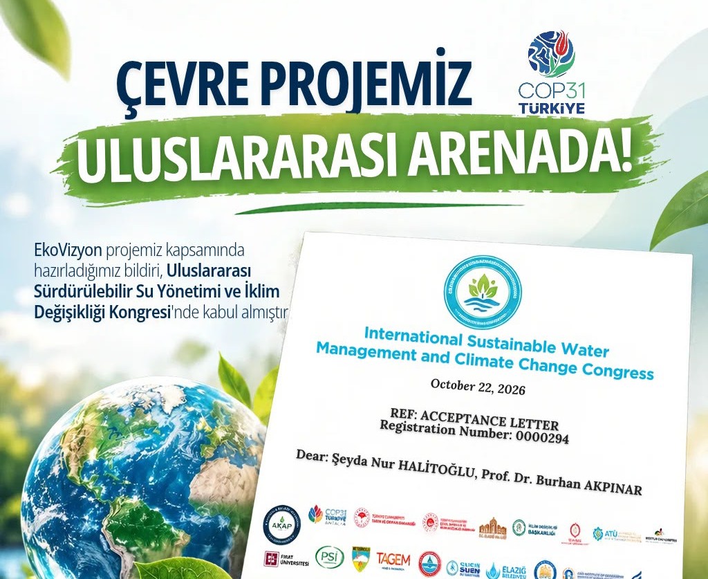 Malatya’nın Çevre Projesi Uluslararası Kongrede Tanıtılacak